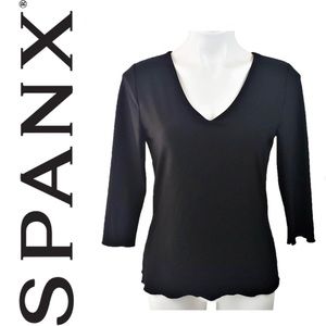 NWT Spanx 3/4 Slimming top with lettuce edge